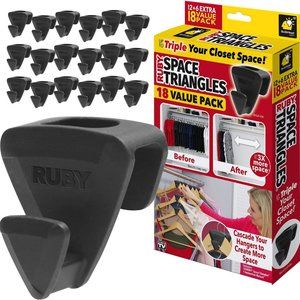 Ruby Space Triangles Hanger Space Savers - Set of 18